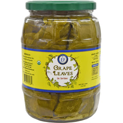 Eastern Feast jar front view showing grape leaves and label, convenient ready-to-use ingredient