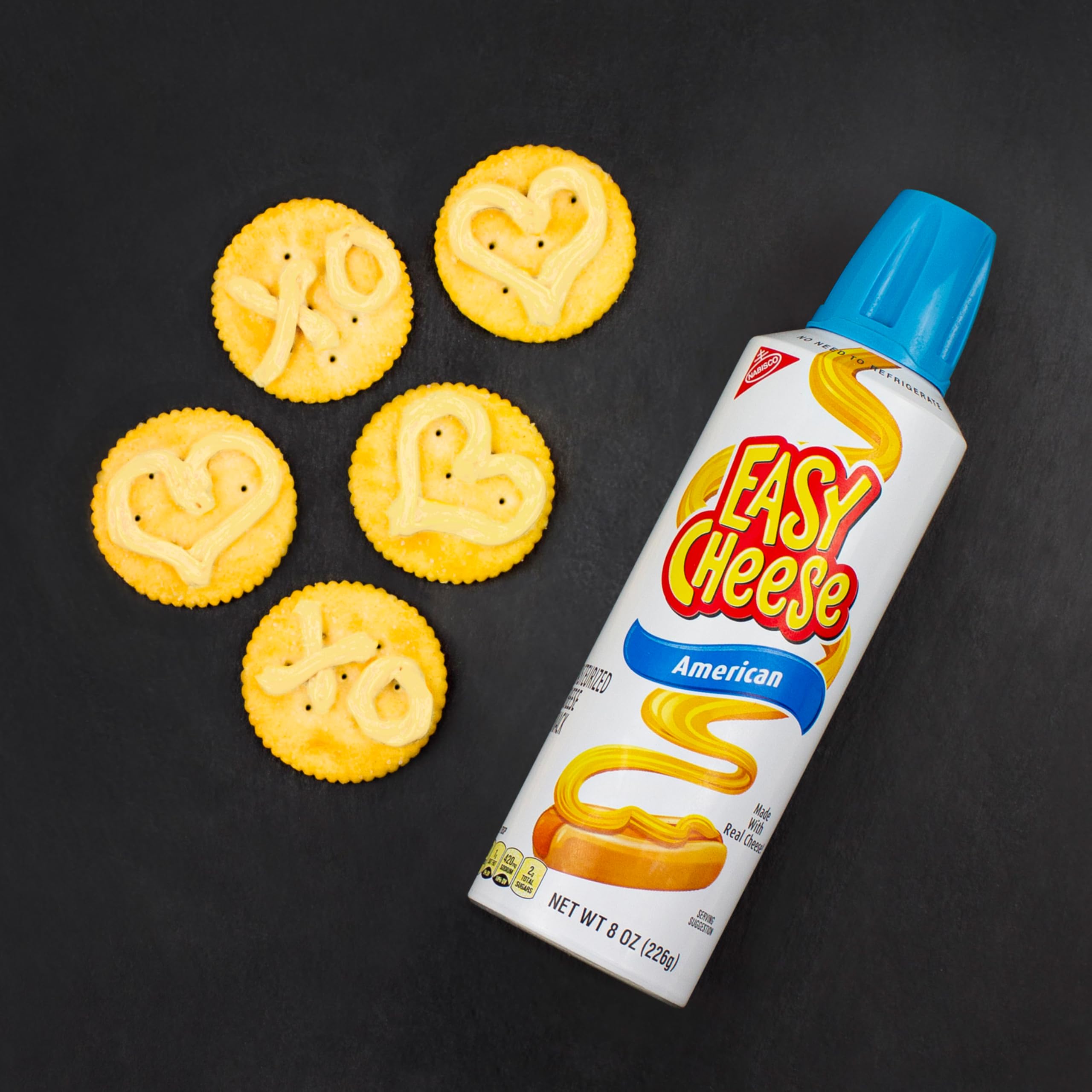 EASY CHEESE label closeup showing ingredients for informed shoppers