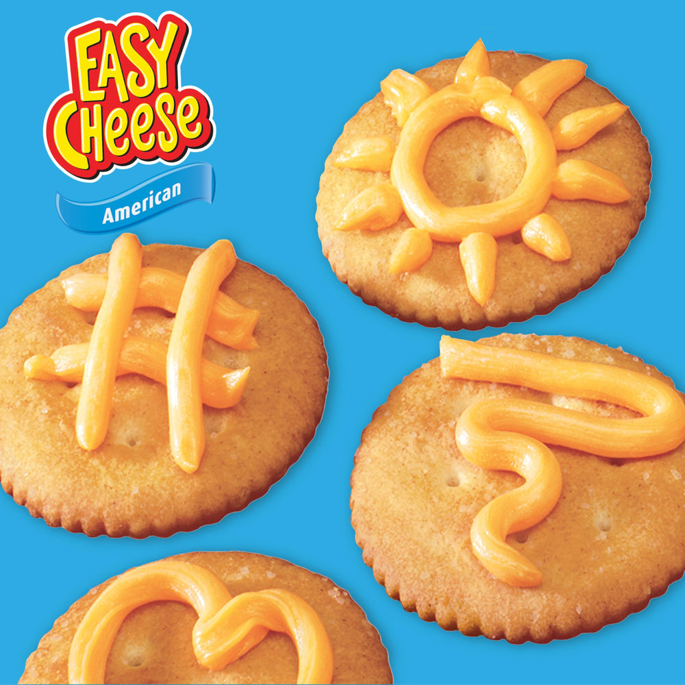 EASY CHEESE creamy texture close up highlighting smooth spreadability