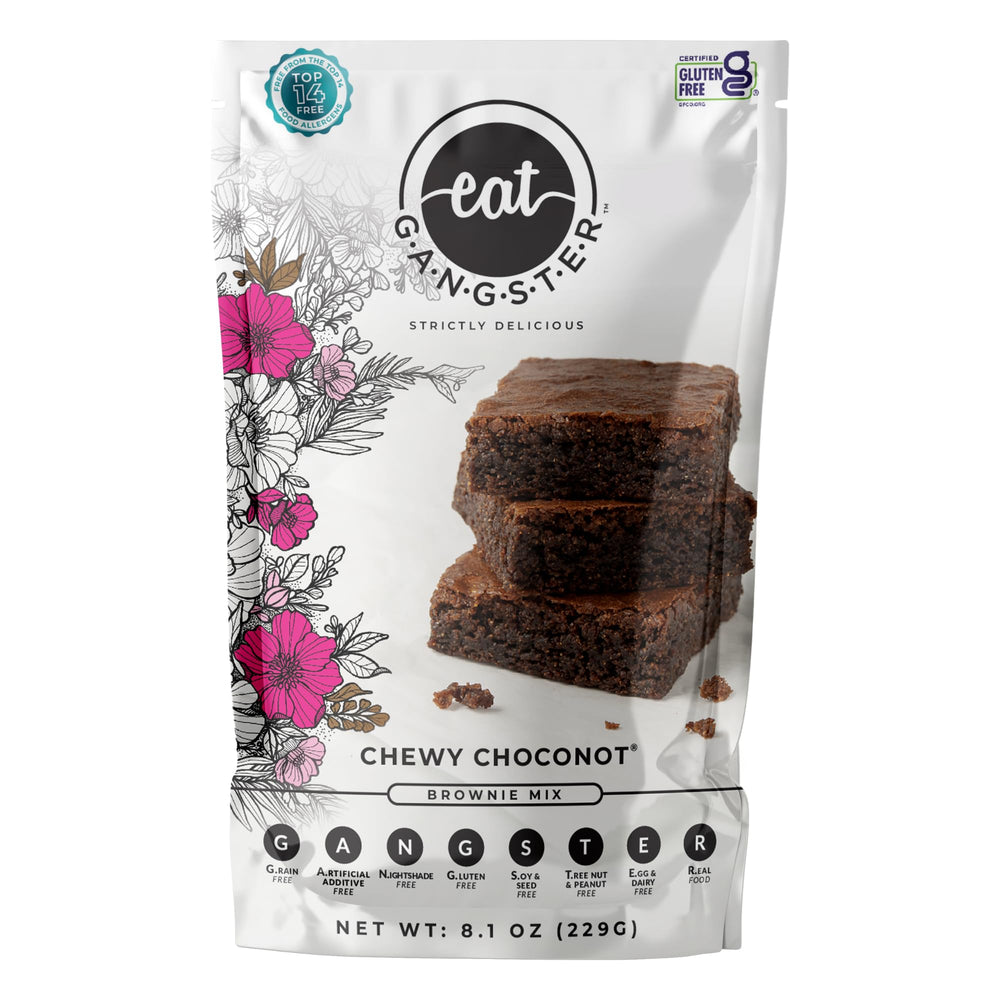 eat G·A·N·G·S·T·E·R front packaging showing allergen-free benefit