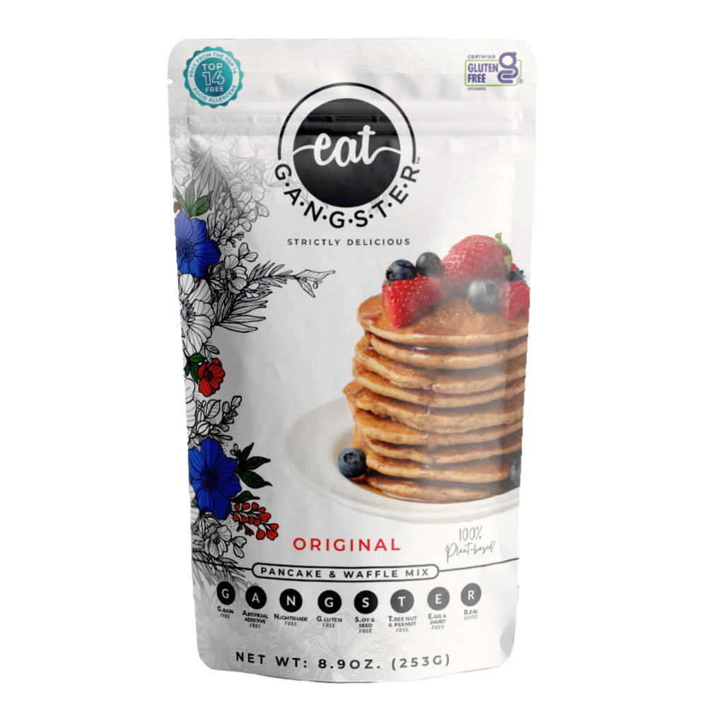 eat G·A·N·G·S·T·E·R front packaging showing allergen-free benefits