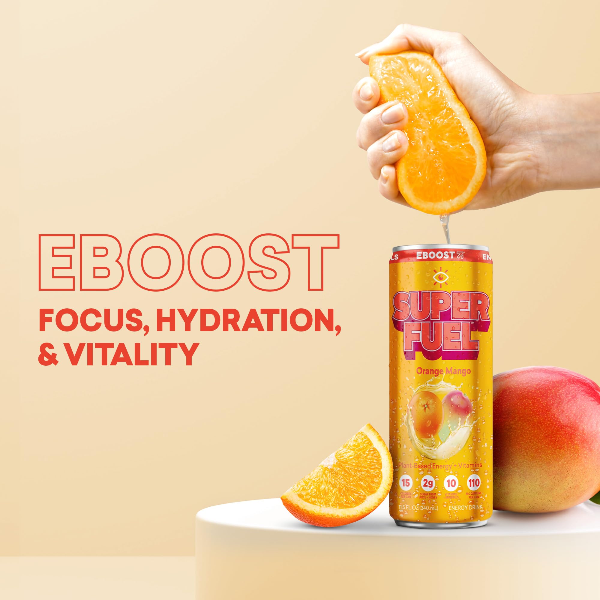 EBOOST can on work desk portraying focus and productivity boost