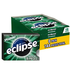 eclipse spearmint front packaging showing bulk value and easy-grab benefit