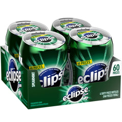 eclipse spearmint front packaging showing four bottles and brand for easy identification