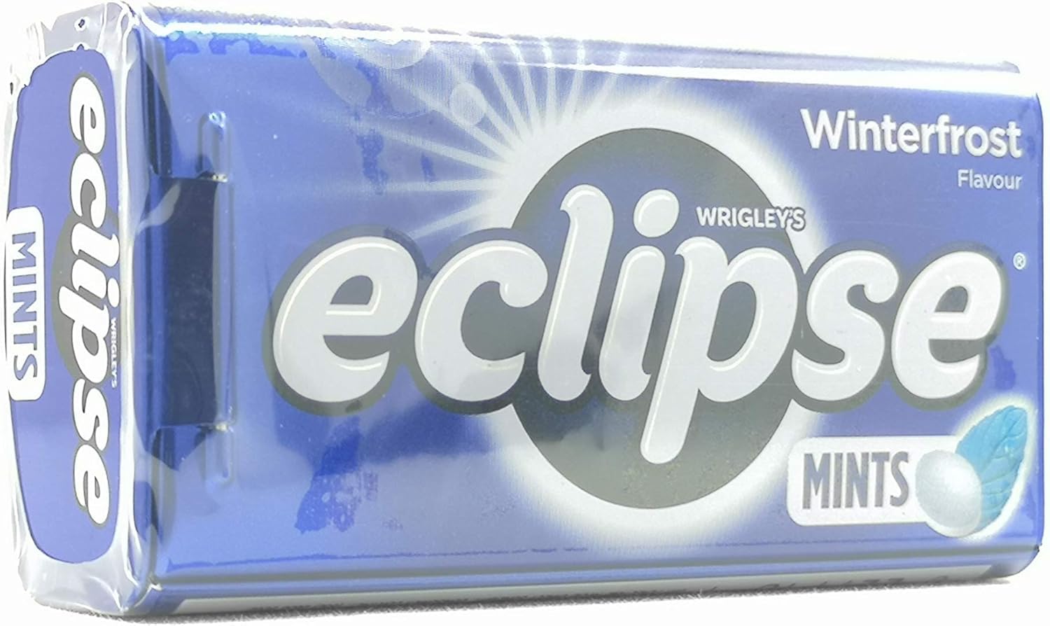 Eclipse Winterfrost front tin showing branding and compact design for easy carry