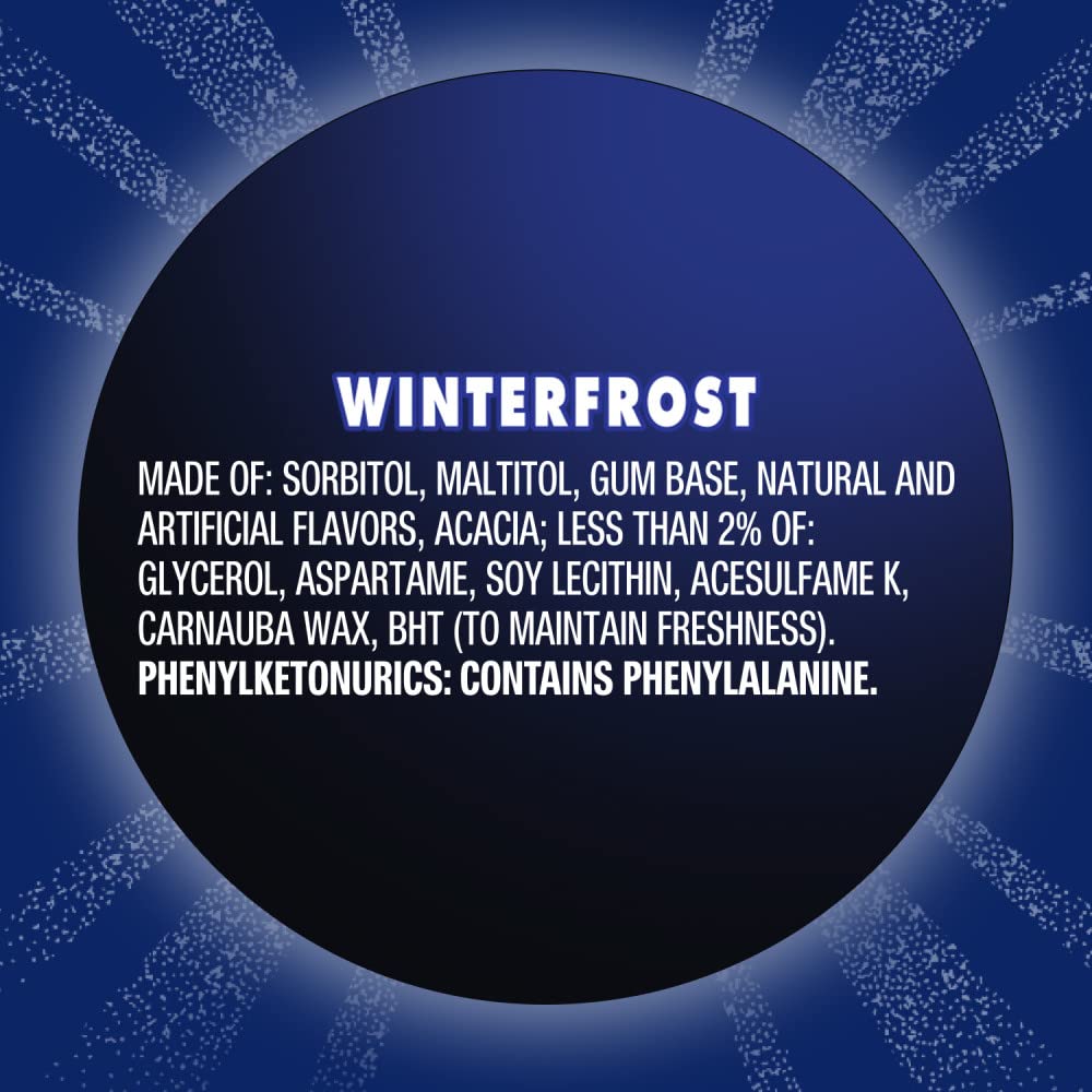 eclipse label and nutrition facts close-up showing sugarfree ingredient information