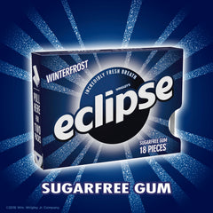 eclipse close-up of a cracked gum piece showing icy center and strong flavor burst
