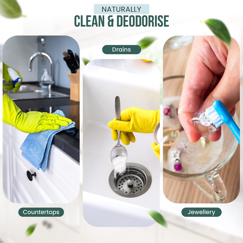Eco-Lux Essentials paste applied to stubborn pan for eco cleaning