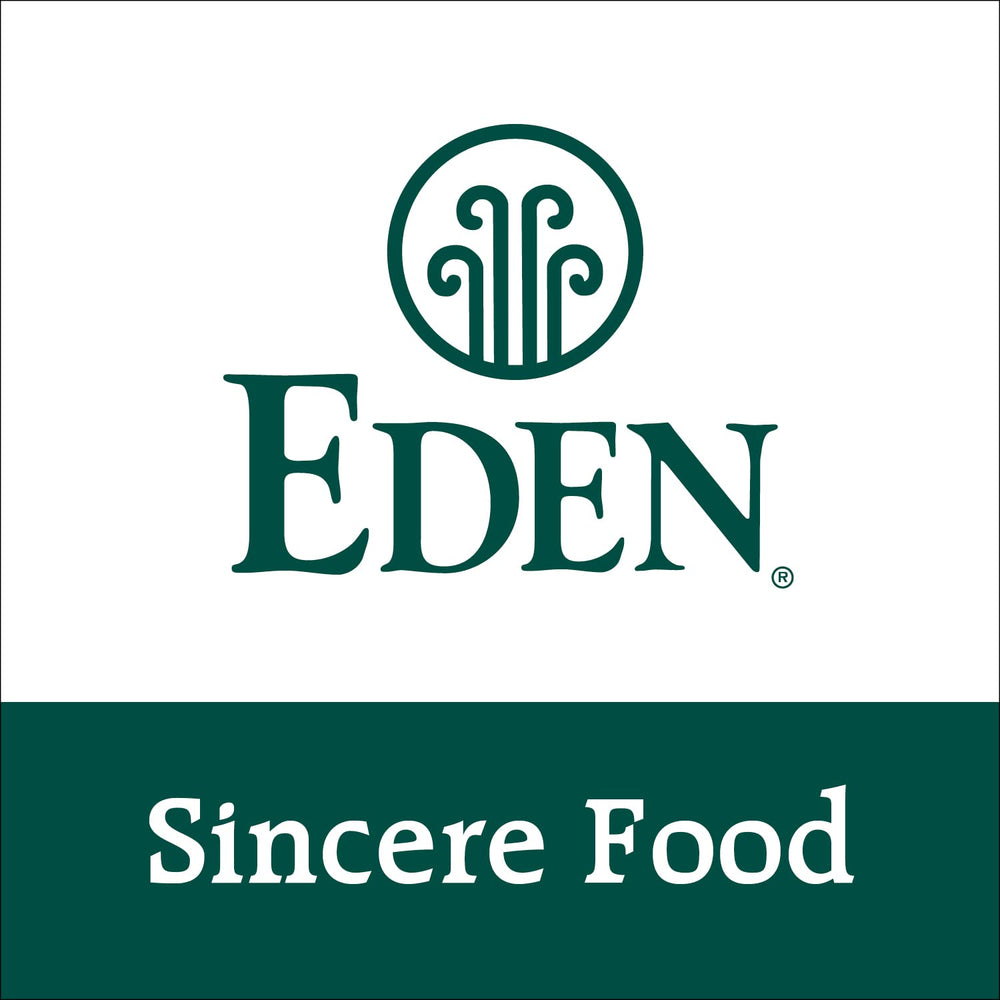 Eden Foods jar on kitchen counter presenting everyday pantry convenience