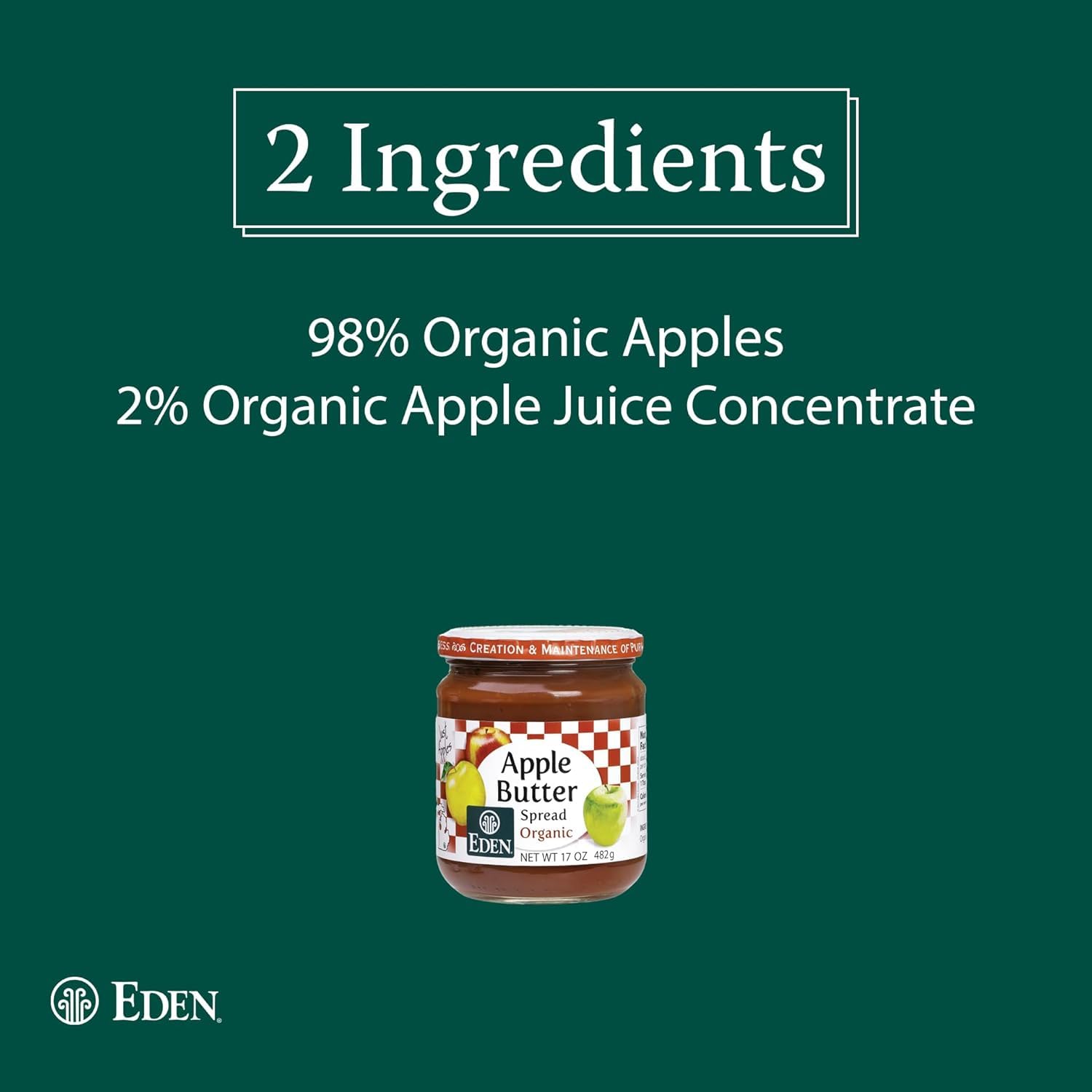 Eden Foods open jar with spoon illustrating smooth texture and easy serving
