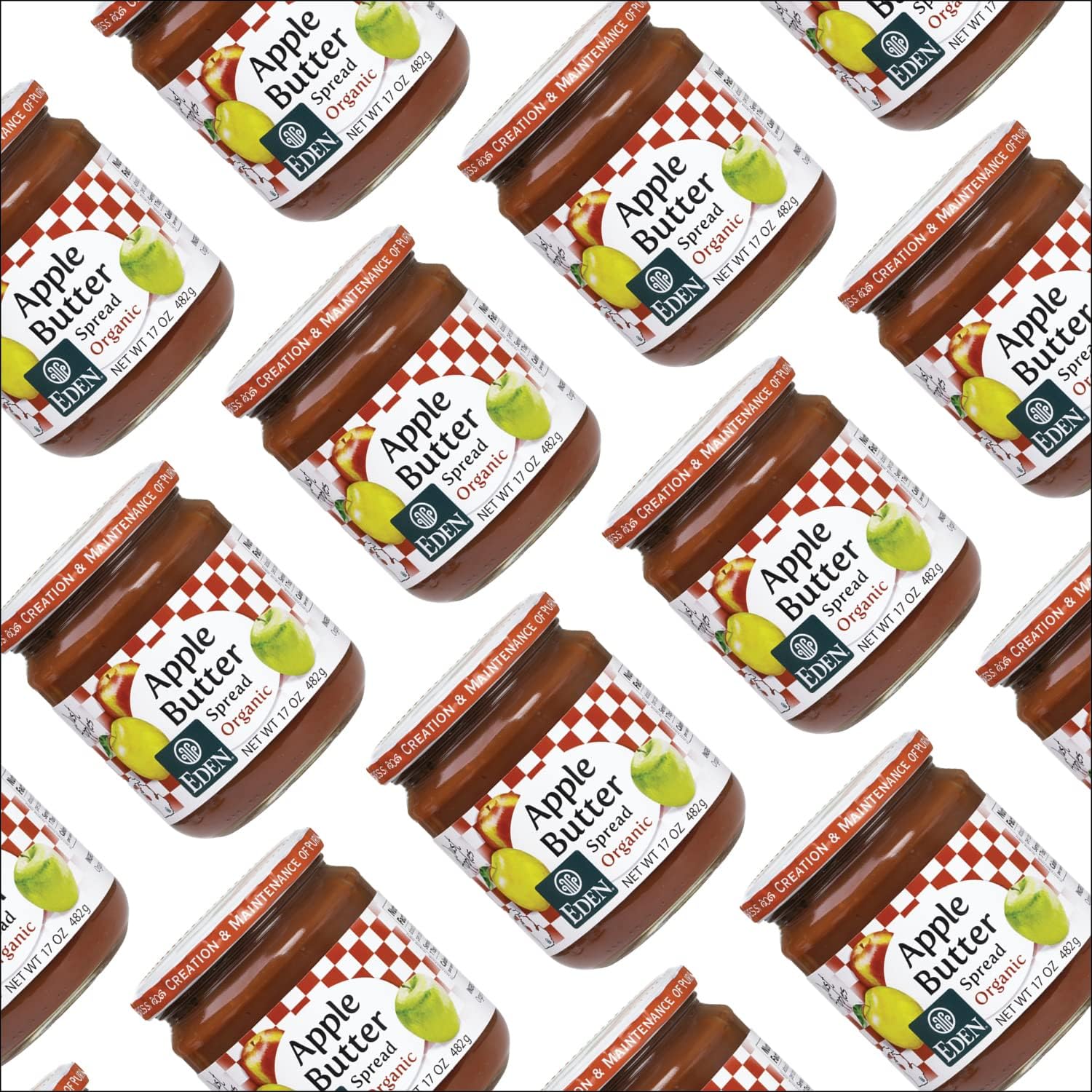 Three Eden Foods jars stacked indicating bulk pack convenience and pantry readiness