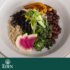 CREATION AND MAINTENANCE OF PURITY IN FOOD eden arame rehydrated in bowl providing quick soft texture