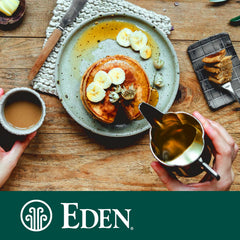 Close-up of Eden barley malt syrup texture highlighting thick glossy consistency and richness