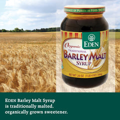 Spoonful of Eden barley malt syrup demonstrating portion size and mixing convenience benefit