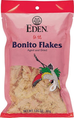 CREATION AND MAINTENANCE OF PURITY IN FOOD front packaging showing Eden bonito flakes benefits