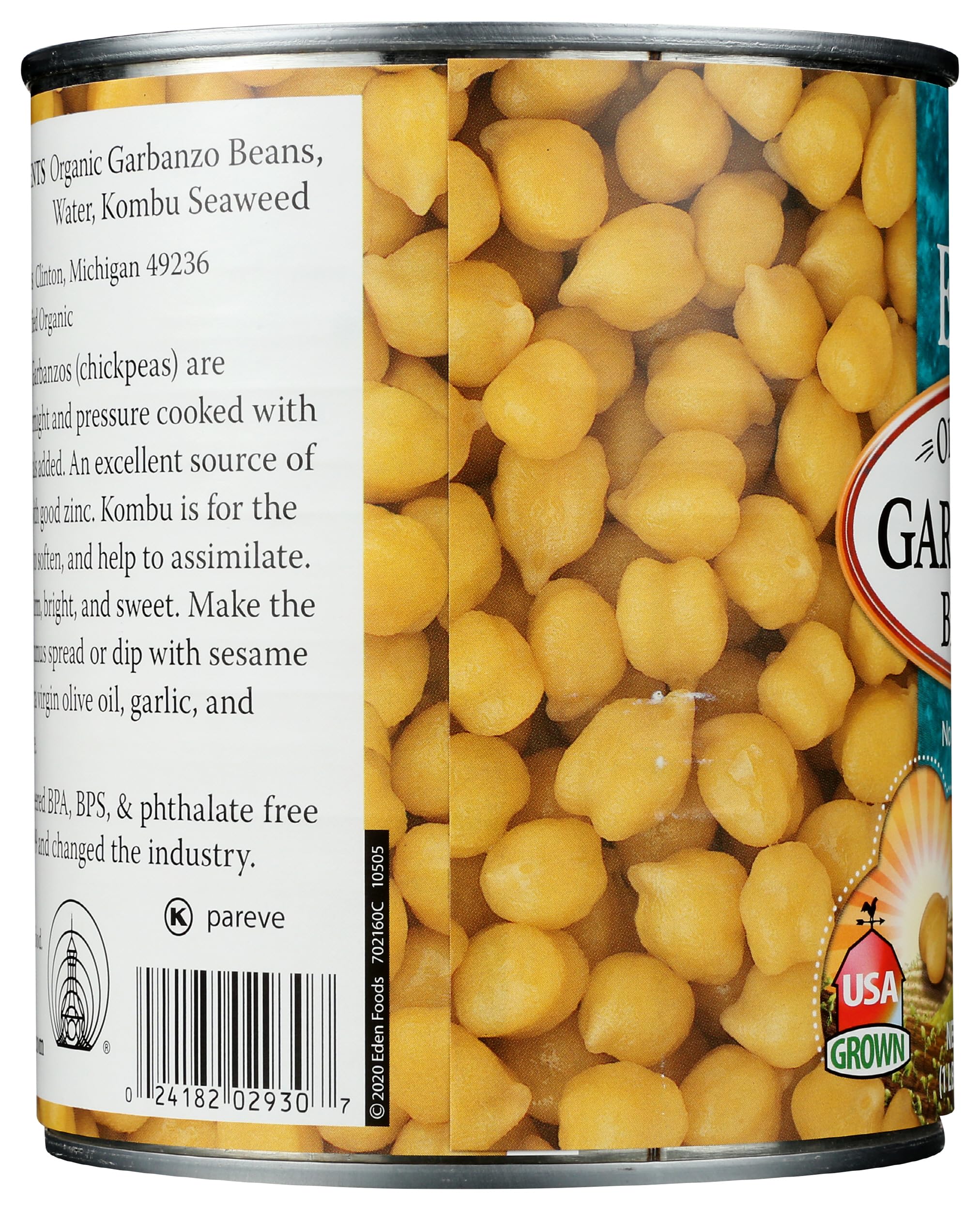 Eden garbanzo hummus in a bowl on table to show ready-to-eat use and meal appeal