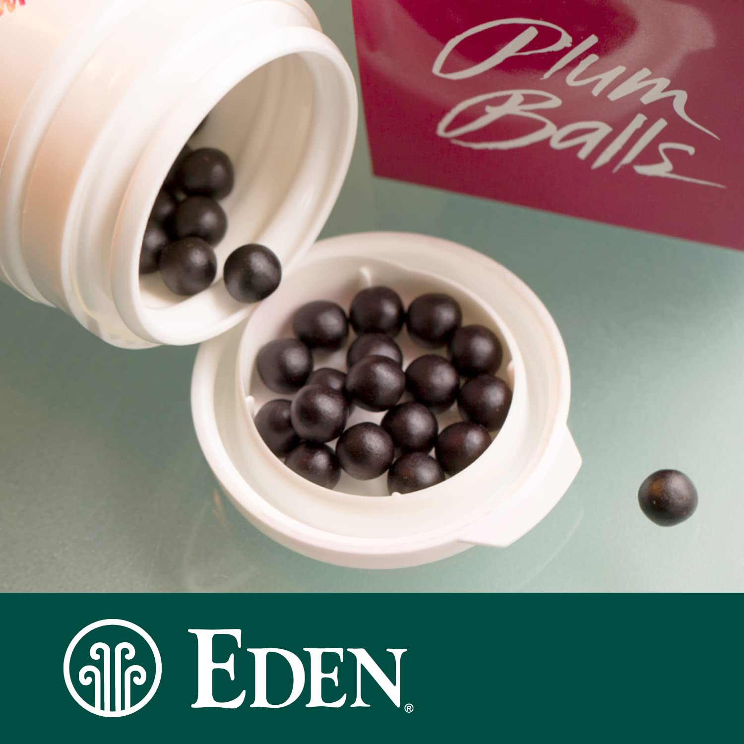 CREATION AND MAINTENANCE OF PURITY IN FOOD open jar with balls visible indicating resealable freshness