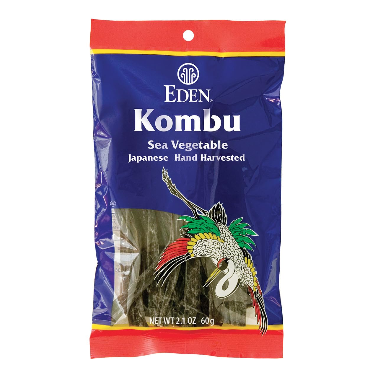Eden kombu front packaging showing brand and product identity for pantry convenience