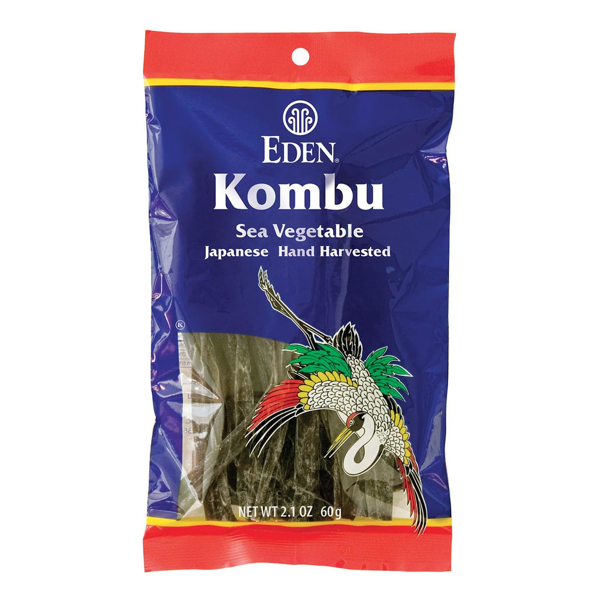 Eden kombu front packaging showing brand and product identity for pantry convenience