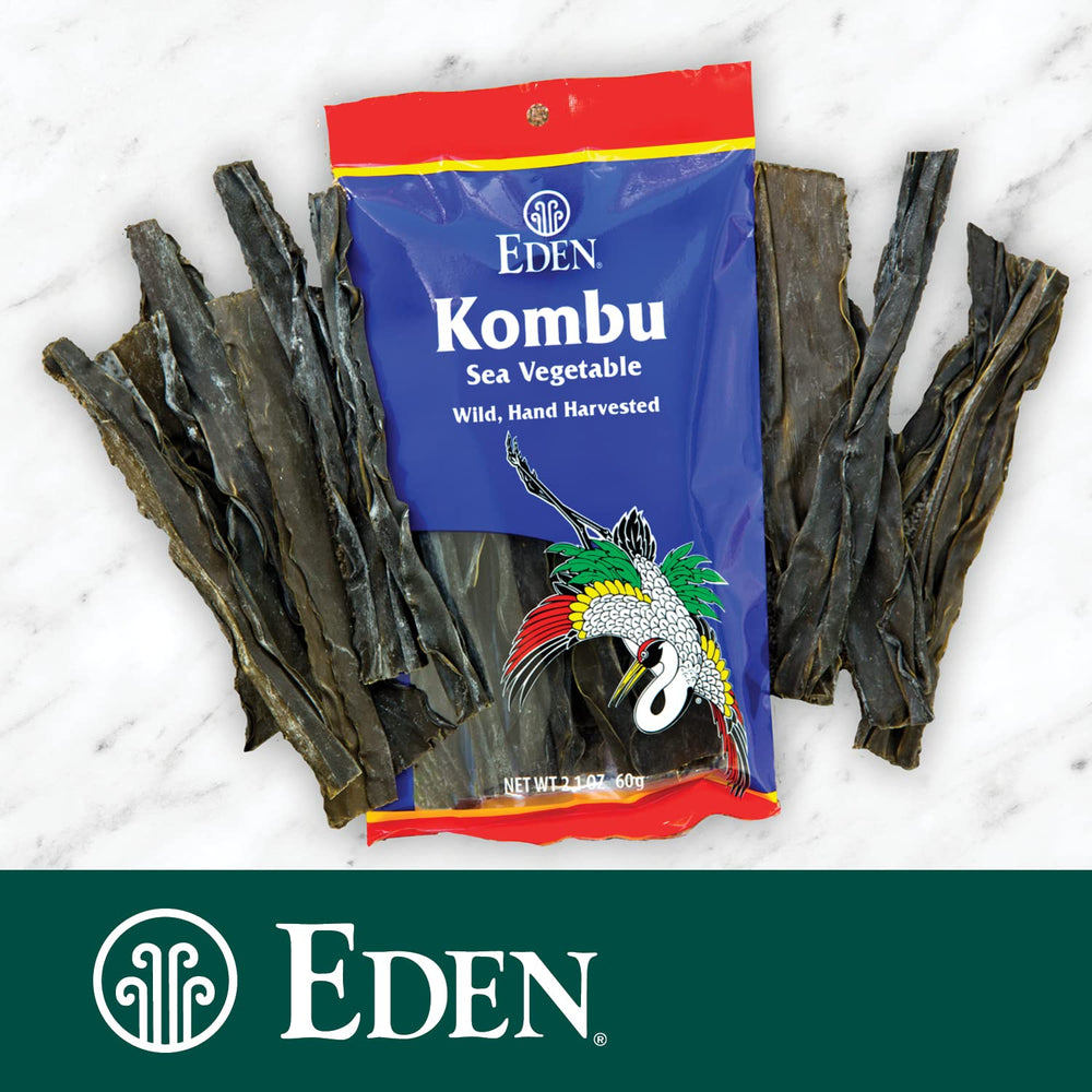 Eden kombu rehydrated in a bowl demonstrating softened texture and ready-to-use benefit