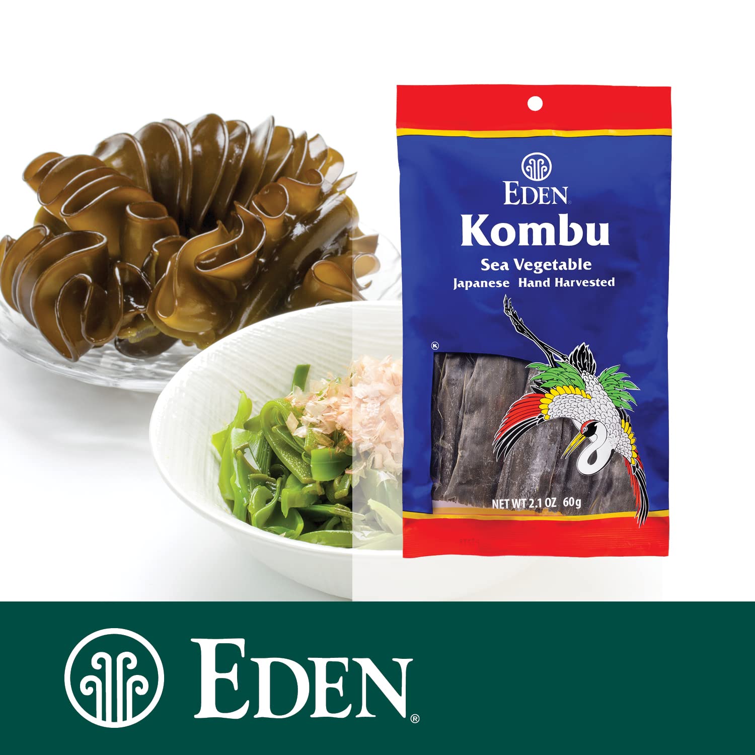 Eden kombu added to rice and beans salad illustrating brand enhancing flavor and nutrition