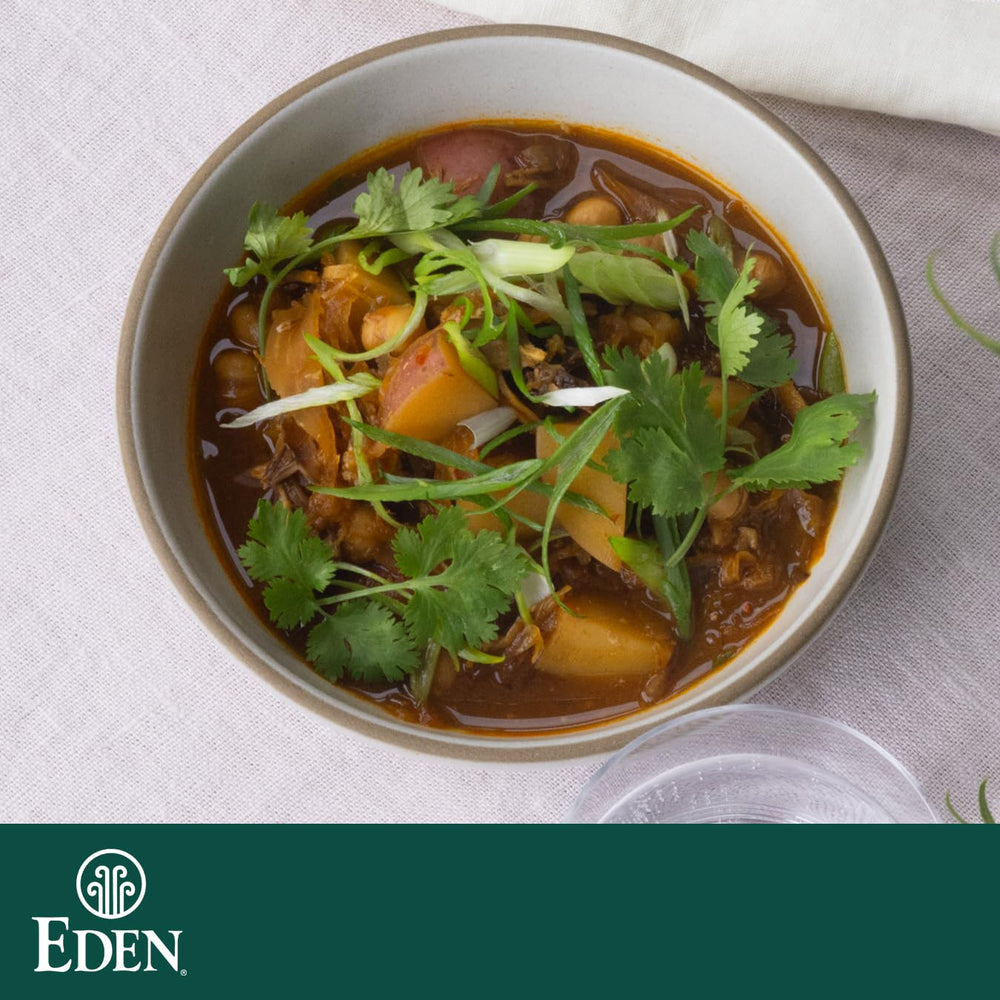 Eden Organic miso blended into dressing in bottle for bright, balanced seasoning
