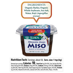 Eden Organic miso open jar close-up of texture preserving live-culture quality