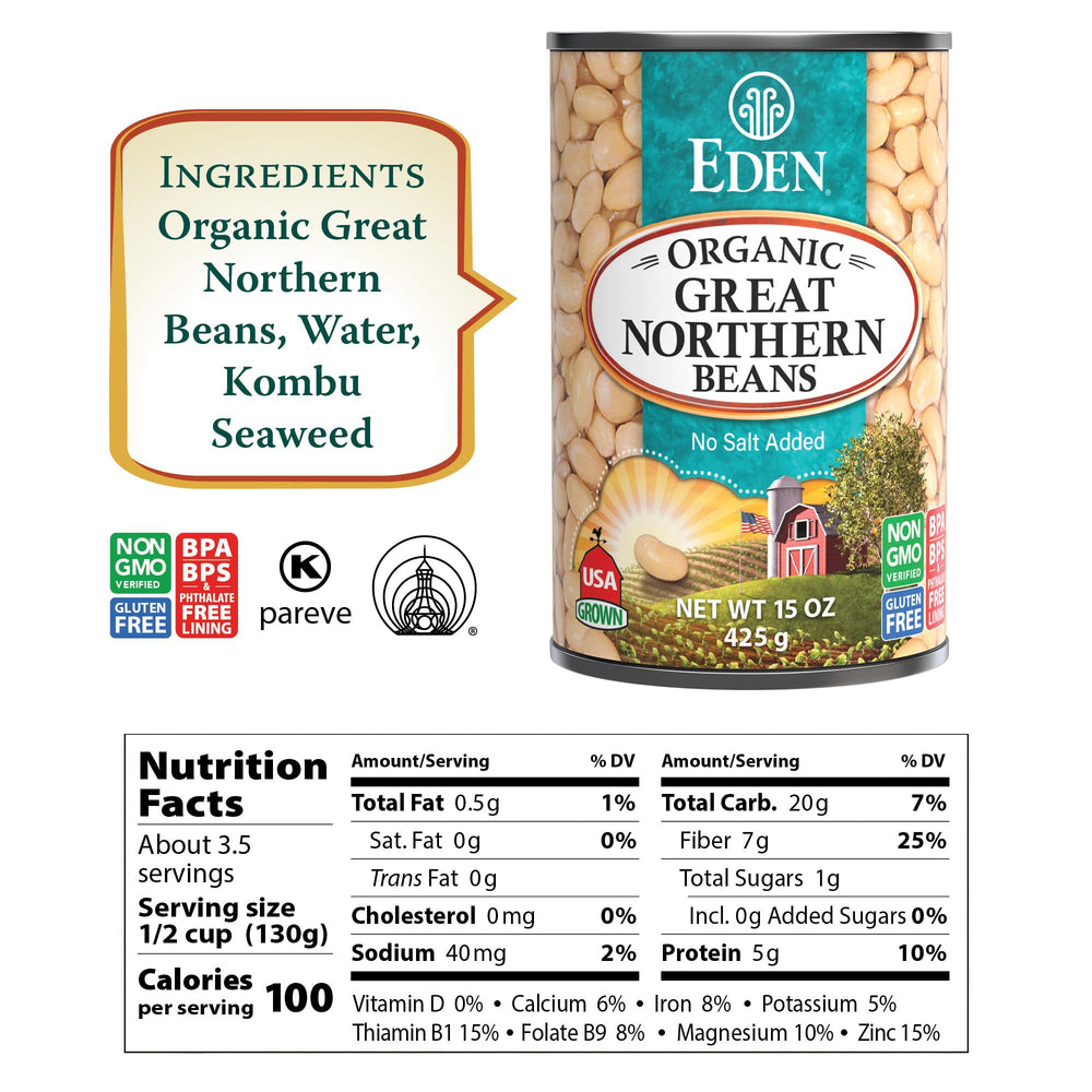 close-up of Eden Organic bean texture highlighting smoothness and cook-ready quality
