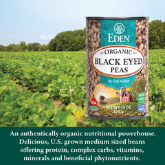 CREATION AND MAINTENANCE OF PURITY IN FOOD open can with black eyed peas showing ready-to-use convenience