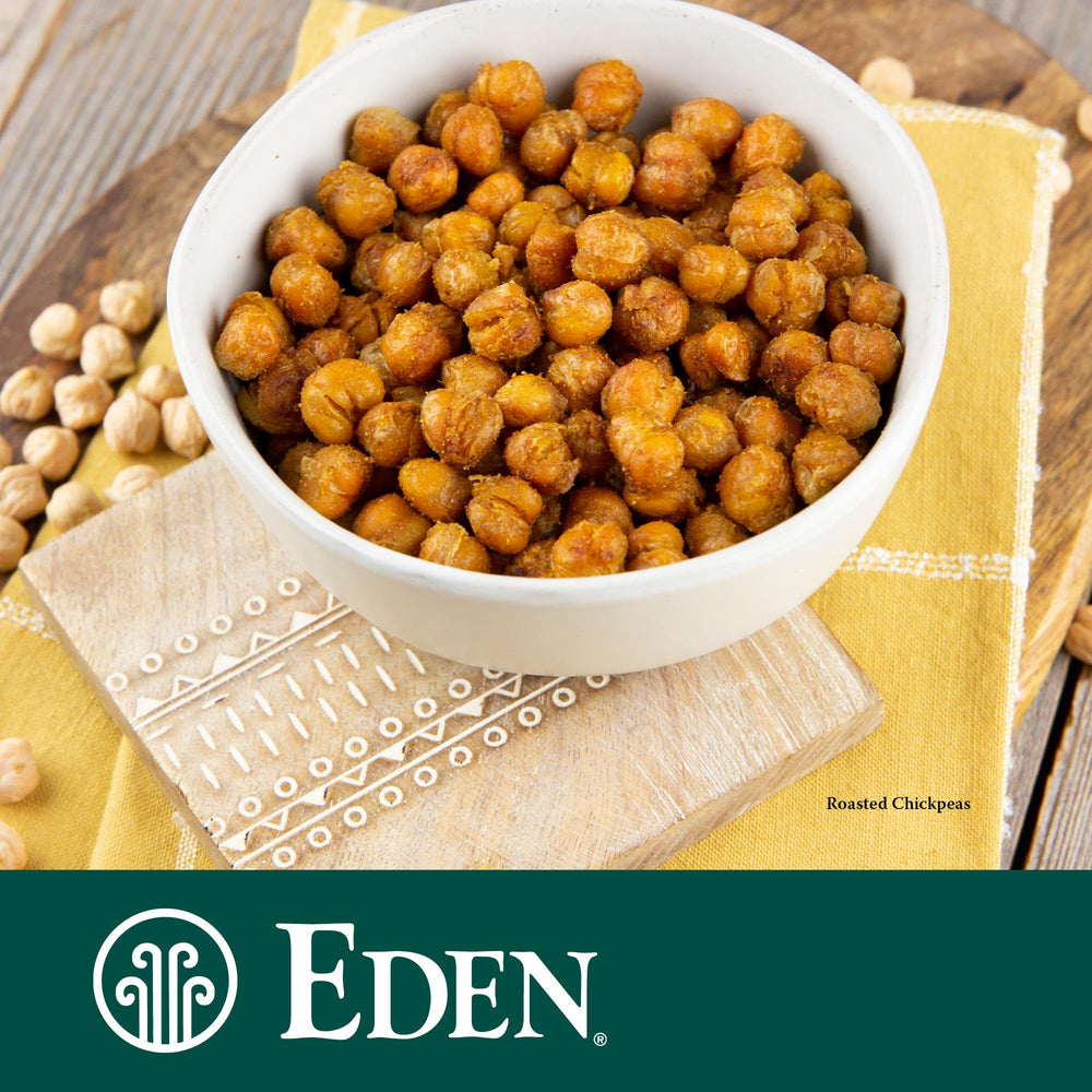 Eden Organic chickpeas in bowl illustrating ready-to-use convenience