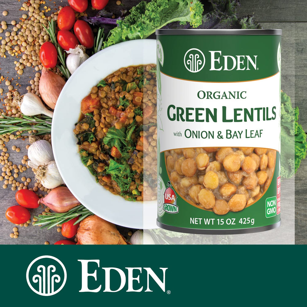 Eden Organic lentils served with quinoa highlighting balanced meal and protein boost