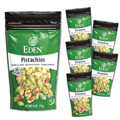 EDEN pistachios close-up texture highlighting roast and satisfying crunch