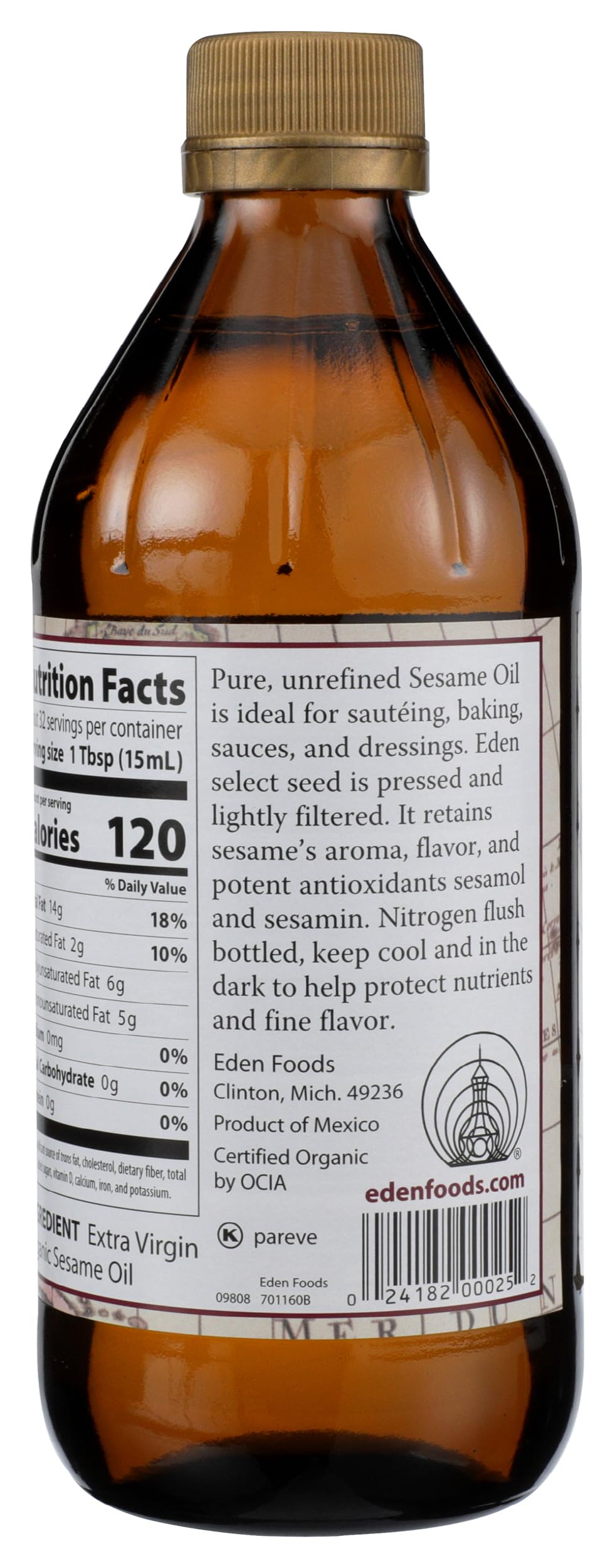 Eden Organic close-up of oil texture emphasizing natural color and clarity