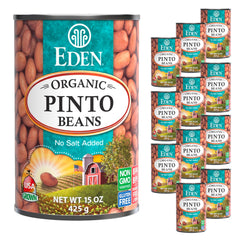 Eden Organic front packaging showing 15 oz can and brand benefits for easy stocking