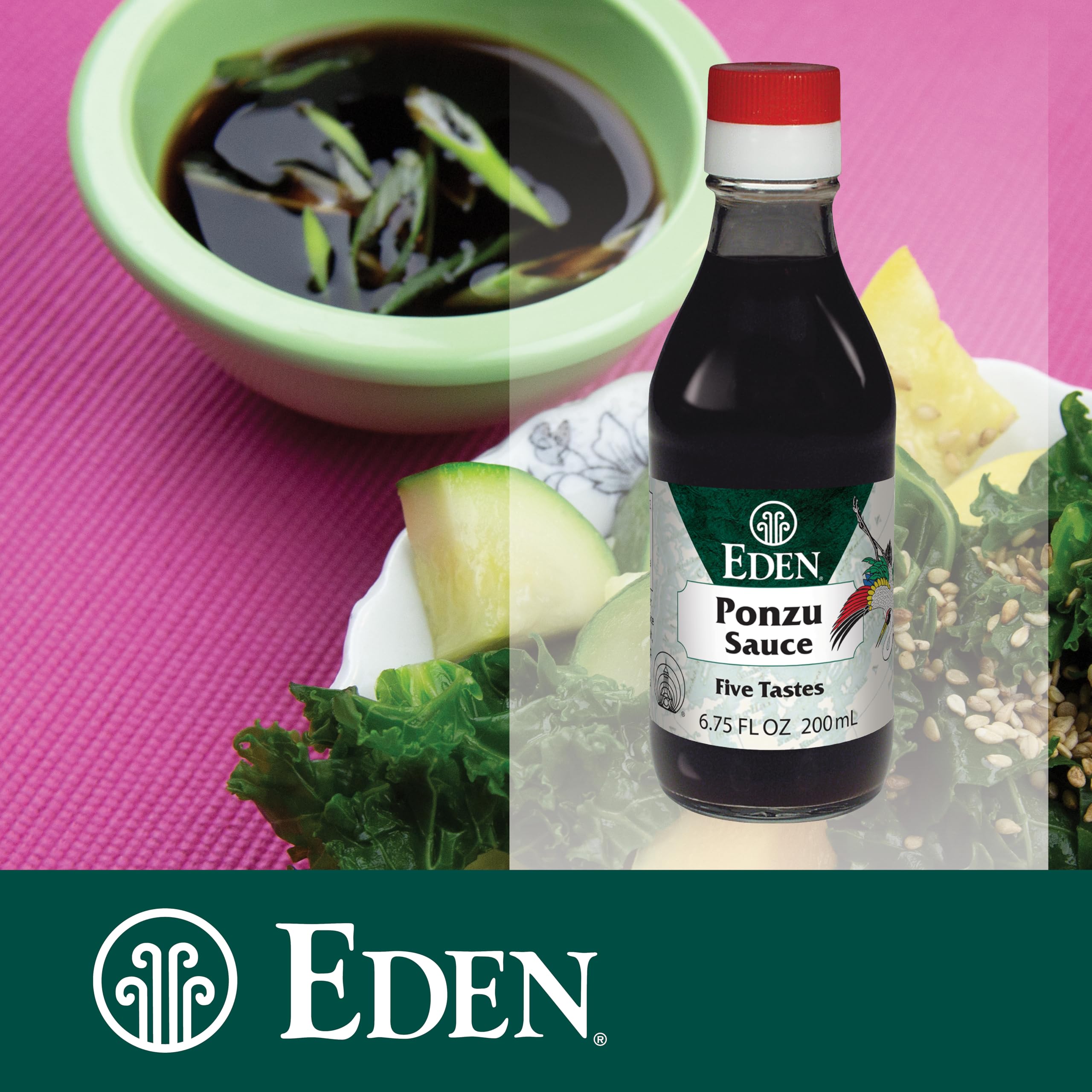 Eden ponzu droplet closeup showing texture and clarity for freshness benefit
