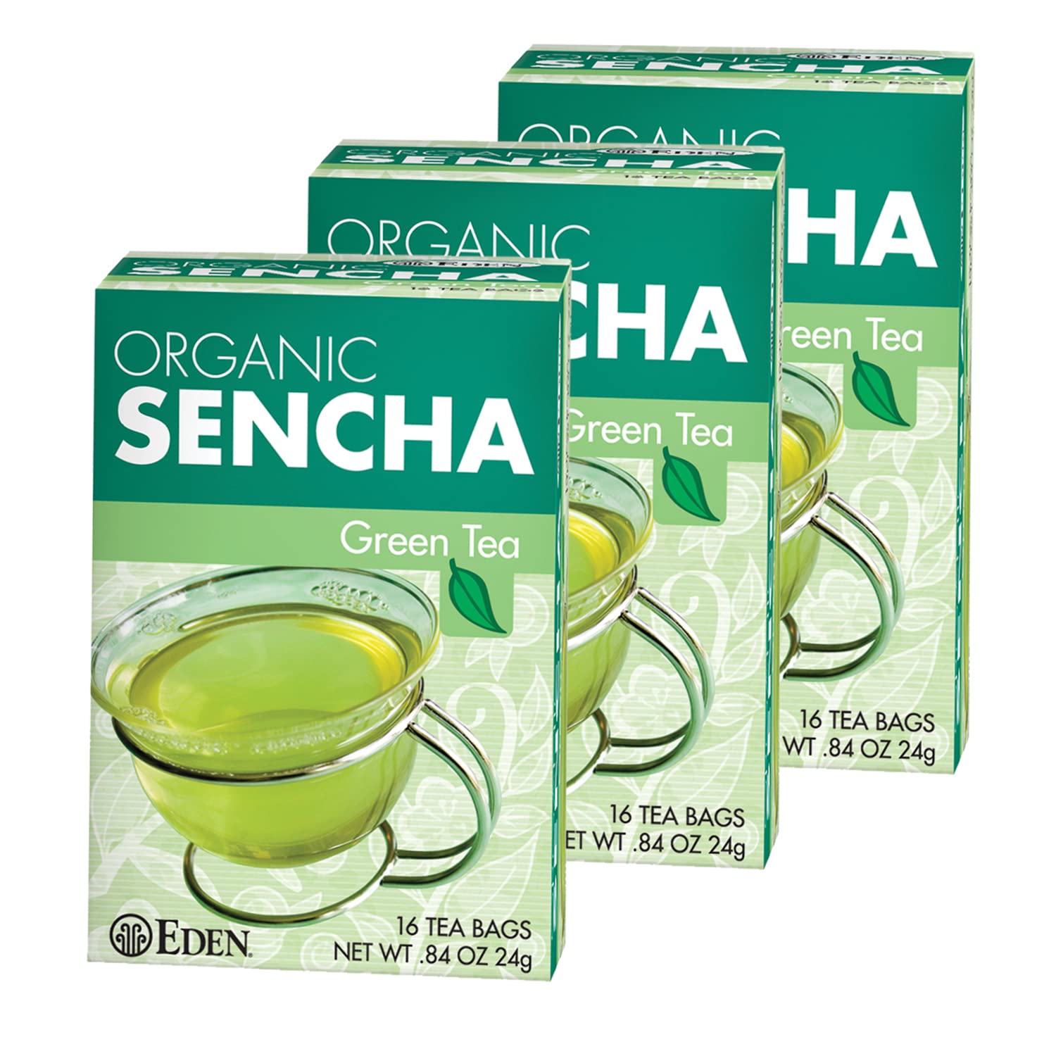 CREATION AND MAINTENANCE OF PURITY IN FOOD eden sencha front box shows organic labeling and contents