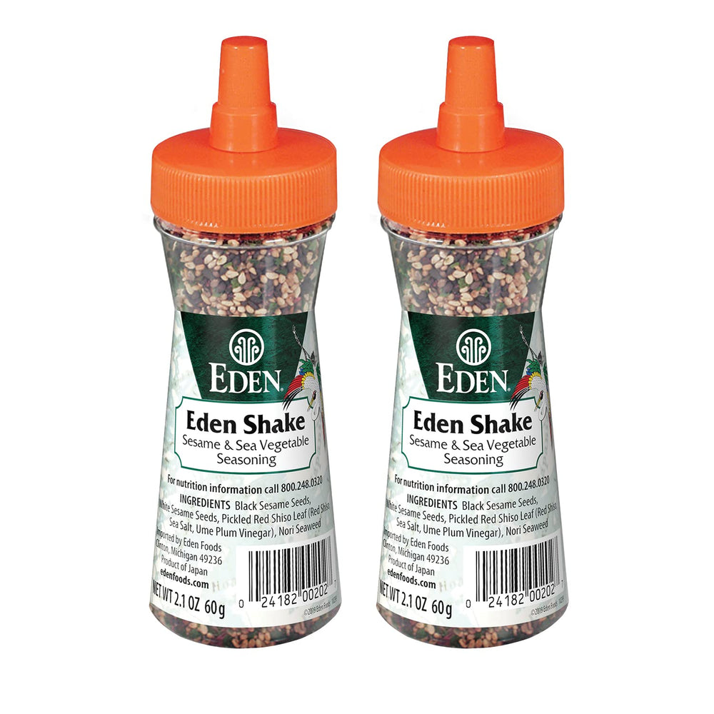 Eden Shake front packaging showing jar and label, easy flavor boost