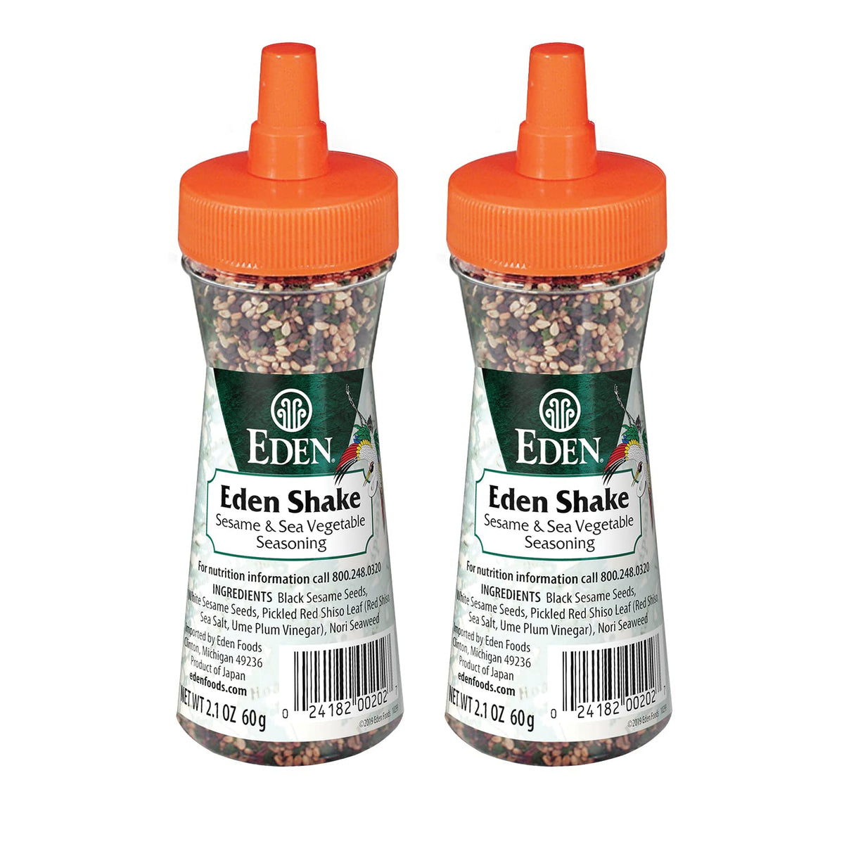 Eden Shake front packaging showing jar and label, easy flavor boost