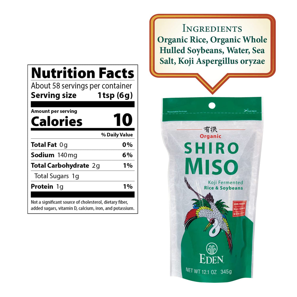 Eden Shiro miso creamy texture close-up showing smooth, spreadable paste for easy blending