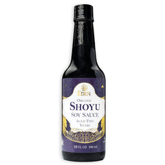 Eden Organic Shoyu front bottle showing label and volume for authentic flavor