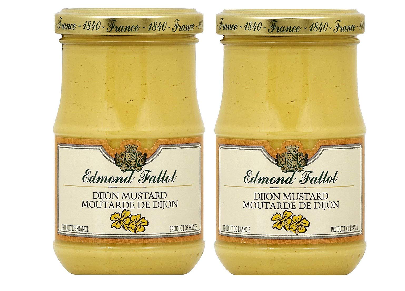 Edmond Fallot front packaging showing two 210g jars and classic Dijon label for authentic flavor