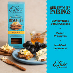 Effie's Homemade close-up of biscuit texture highlighting buttery crumb and crunch