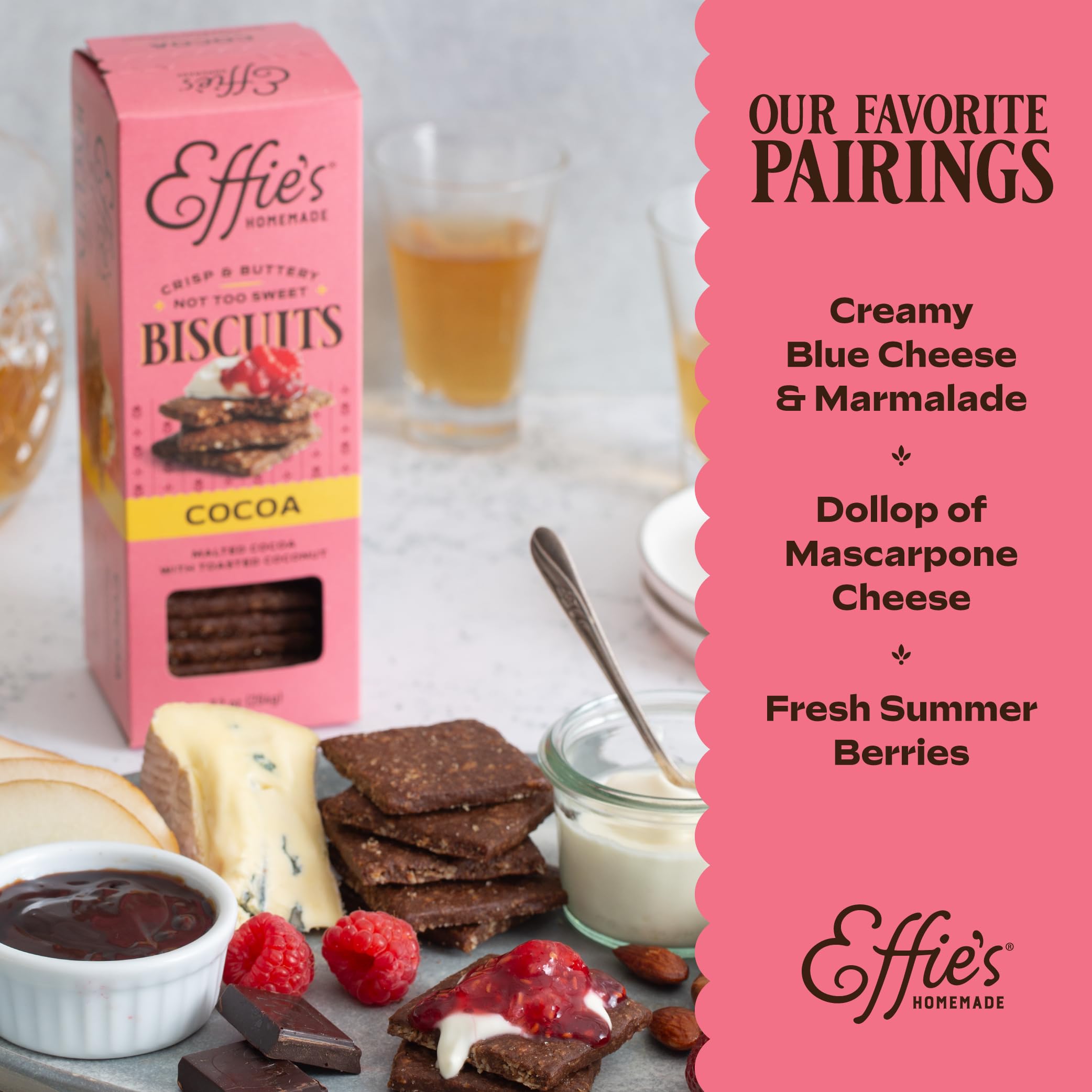 Effie's Homemade oatcakes stacked to show size and hearty whole-grain appeal