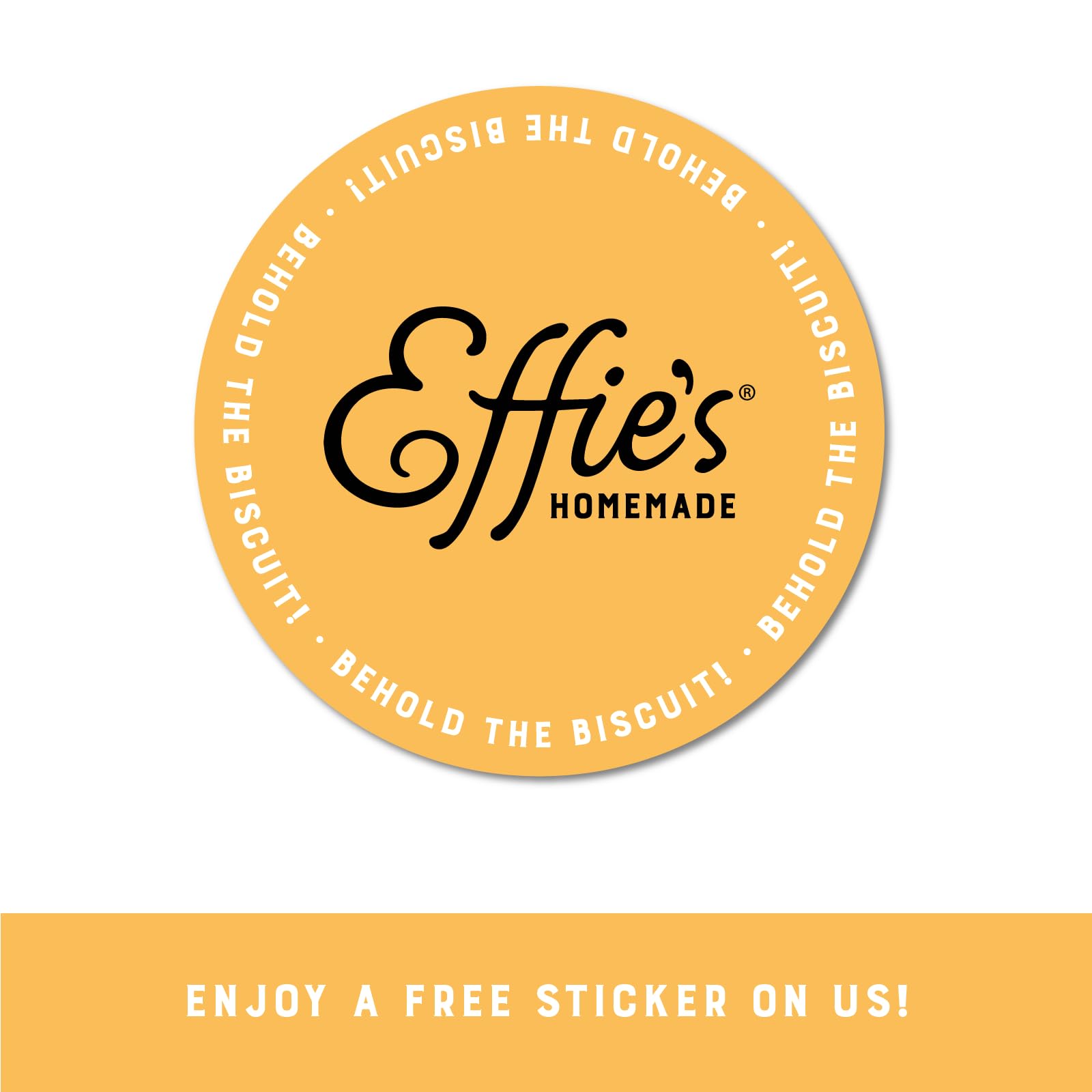 Effie's Homemade packaging label closeup showing ingredient and product information