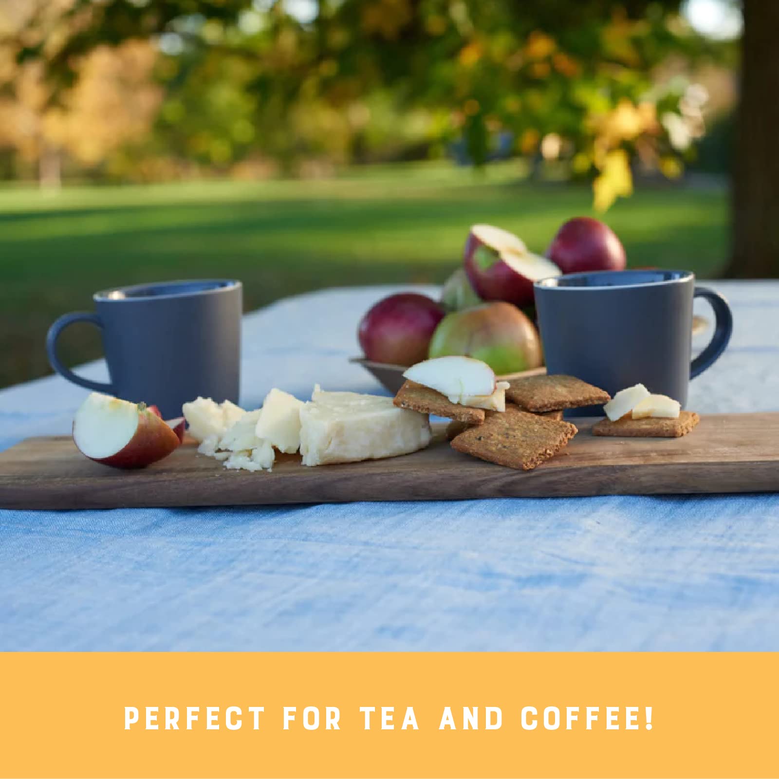 Effie's Homemade variety pack in picnic setting conveying portable gourmet snacking