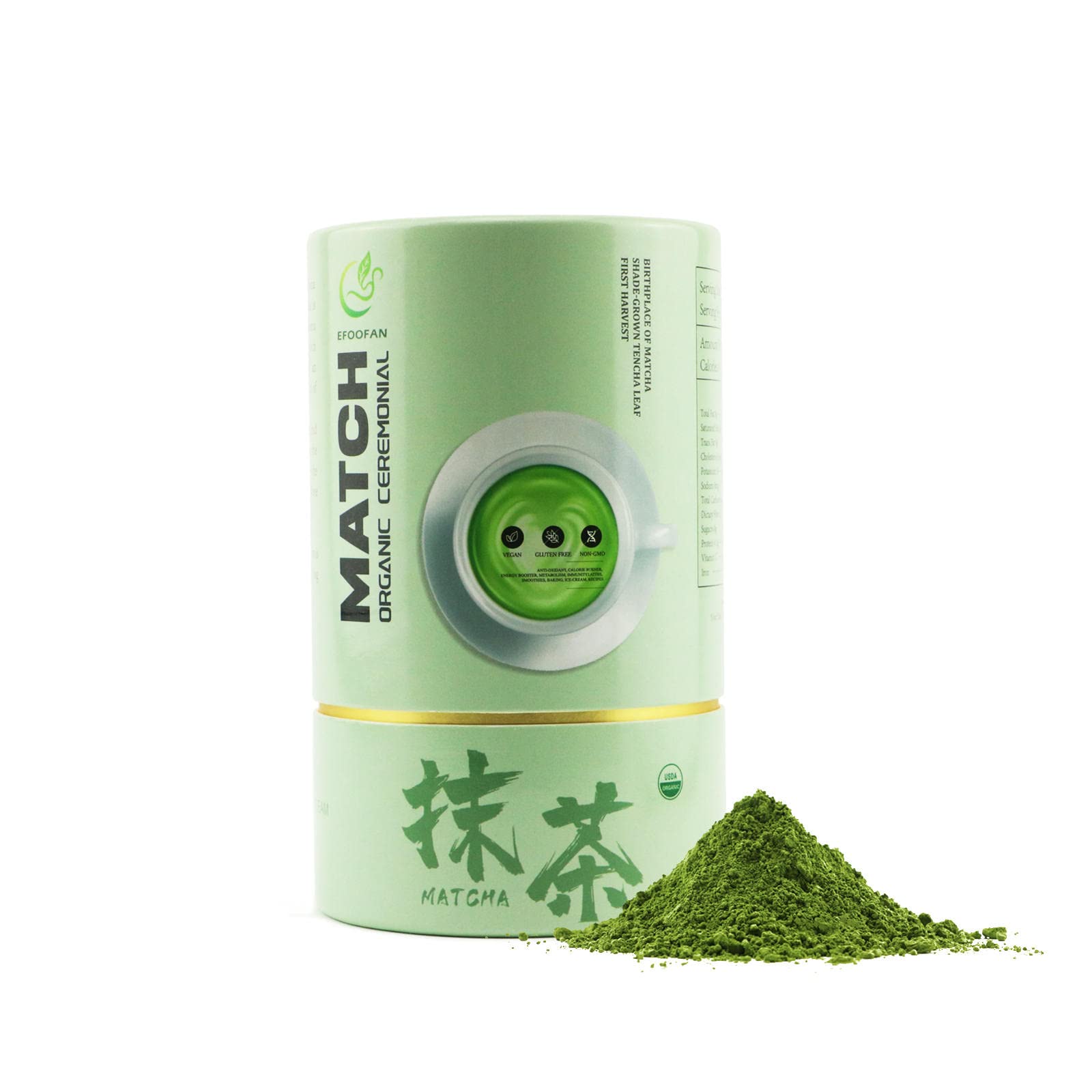 EFOOFAN label closeup with Tianmu heritage, emphasizes origin trust