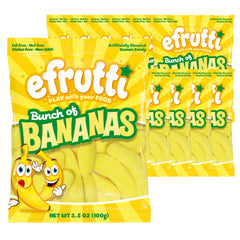 efrutti front packaging showing 12-pack and banana gummies for clear product view