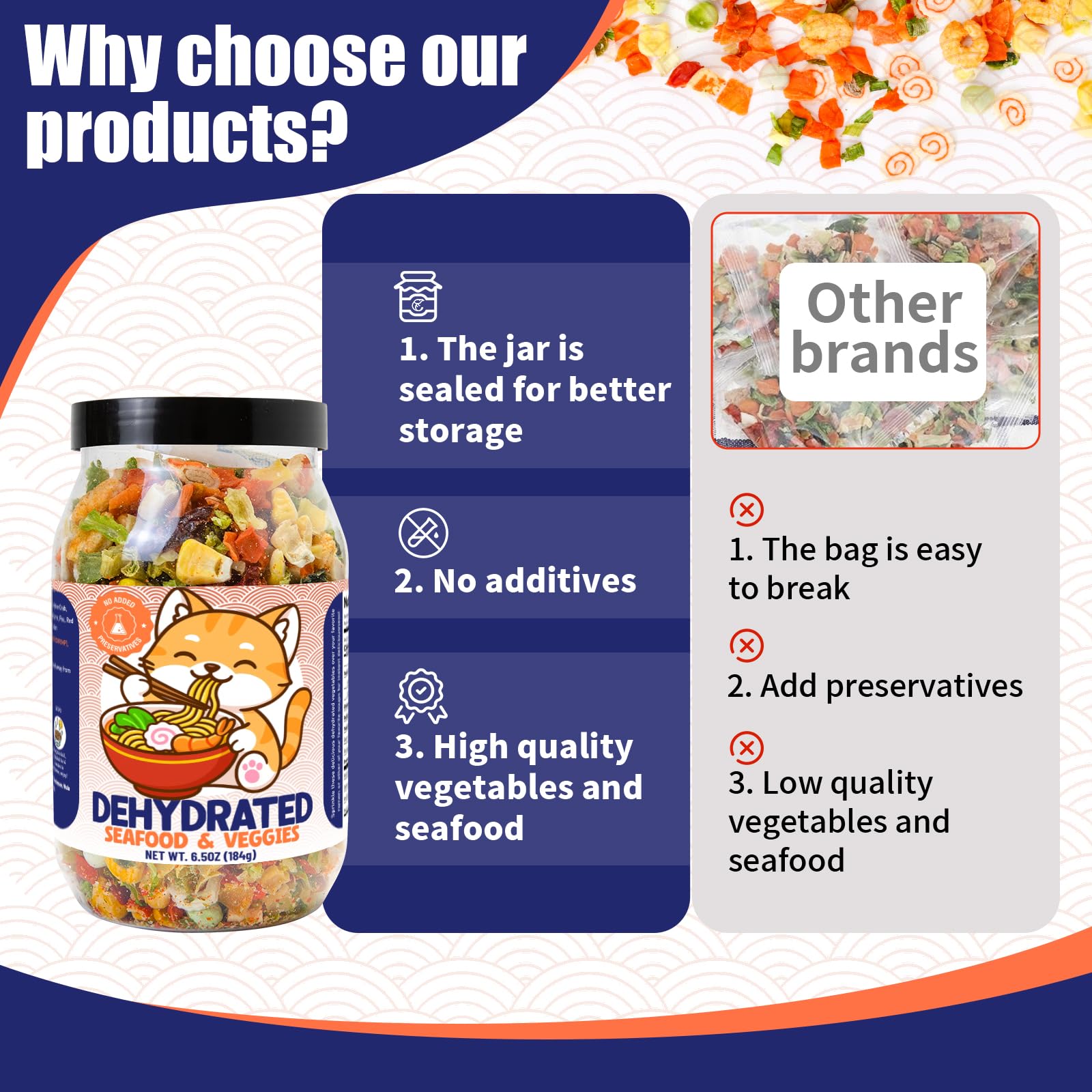 Egcina rehydrated mix in a ramen bowl enhancing flavor and appearance
