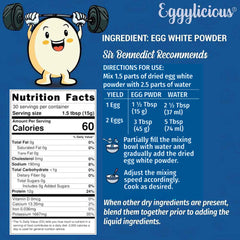Eggylicious reconstituted egg white in bowl ready for whipping benefits consistency