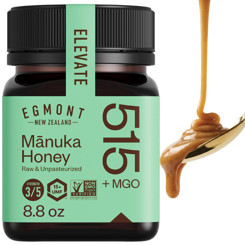 Egmont Honey front jar showing UMF 15+ label and premium presentation